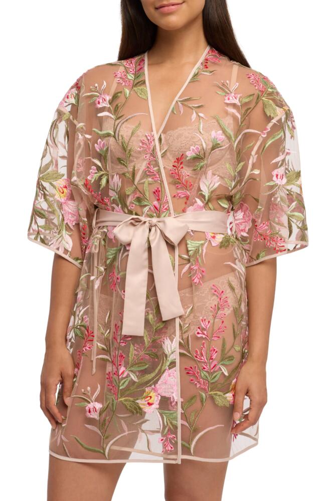 Rya Collection Valencia Embroidered Mesh Robe in Azalea Mix Cover