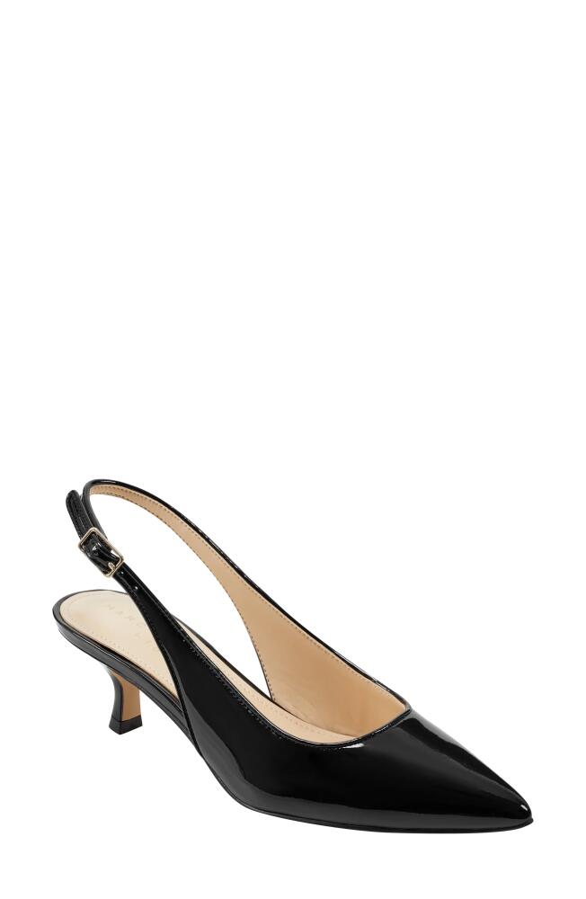 Marc Fisher LTD Larysa Pointed Toe Kitten Heel Slingback Pump in Black Cover