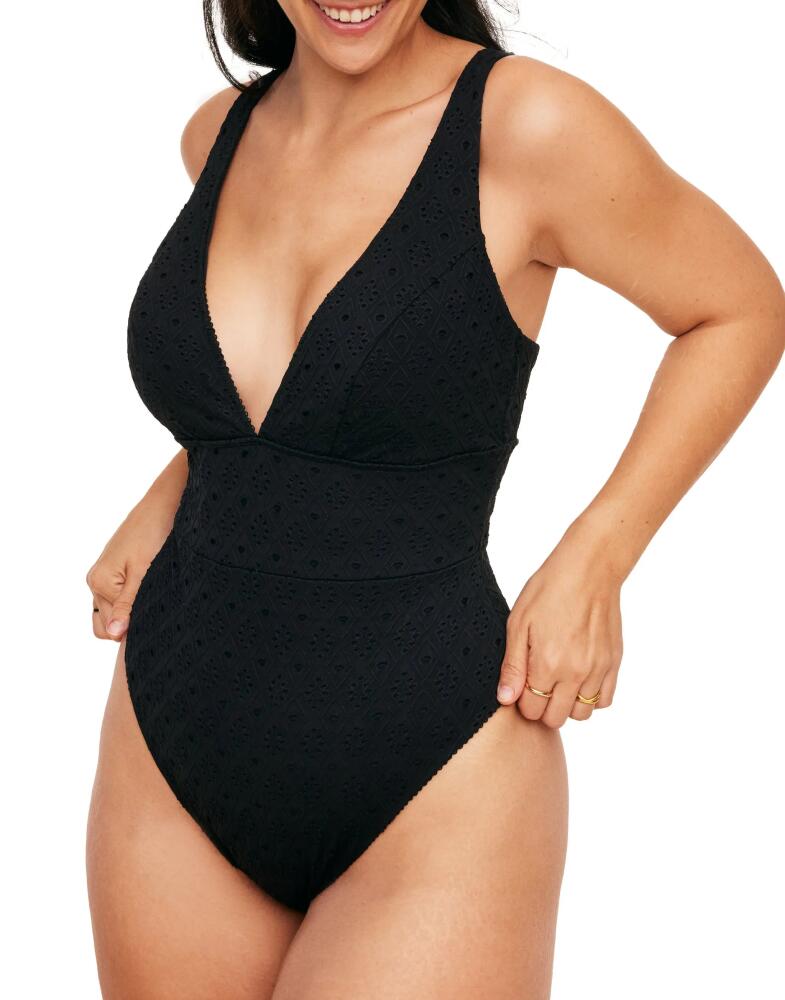 Adore Me Melony Swimwear One-piece Swimsuit in Black Cover