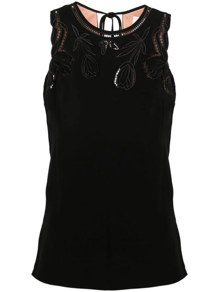 Paul Smith corded-lace sleeveless blouse - Black Cover