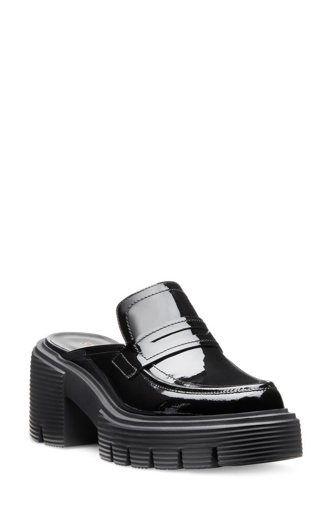 Stuart Weitzman Soho Mule in Black Patent Cover