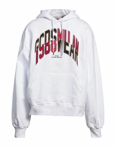 Gcds Man Sweatshirt White Cotton Cover