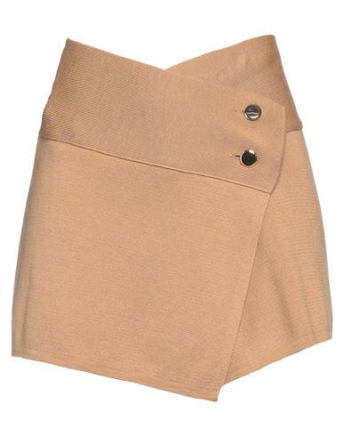 Scaglione Woman Mini skirt Camel Merino Wool Cover