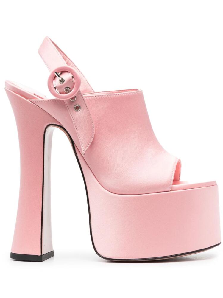 Pīferi satin high-heel sandals - Pink Cover