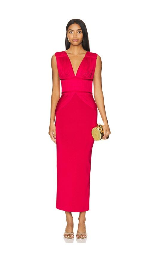 Herve Leger The Lillian Gown in Red Cover