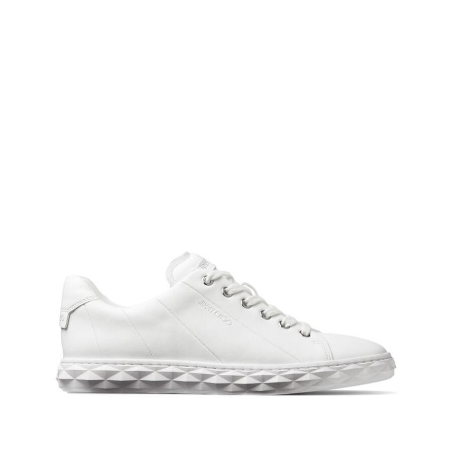 Jimmy Choo white Diamond Light Leather Sneakers. Cover