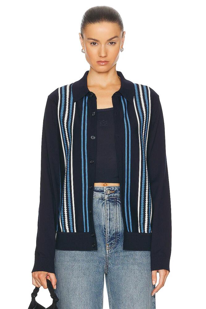 Guest In Residence Stripe Plaza Shirt in Blue Cover