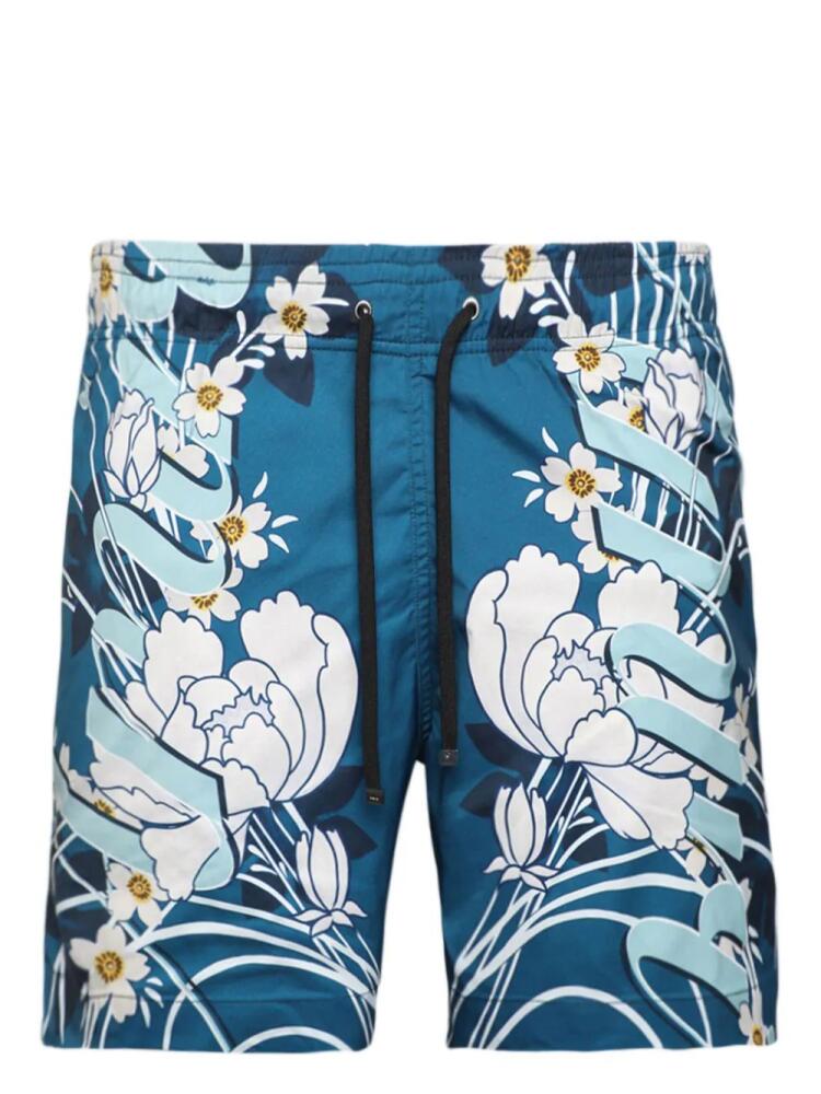 AMIRI floral-print swim shorts - Blue Cover