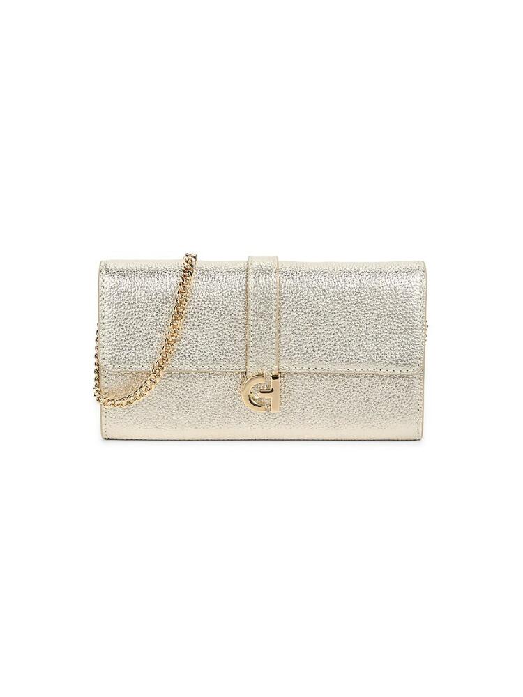 Cole Haan Women's Metallic Wallet On Chain - White Cover