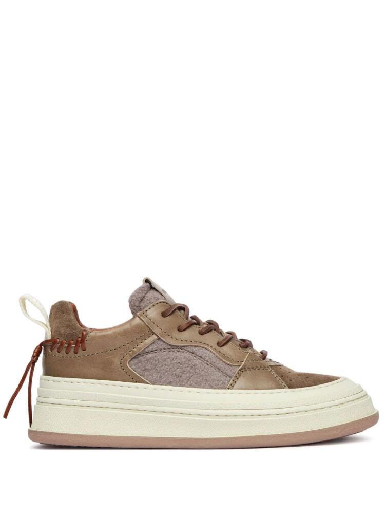 Buttero panelled lace-up sneakers - Neutrals Cover