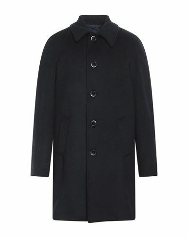 Vandom Man Coat Midnight blue Wool, Polyester Cover