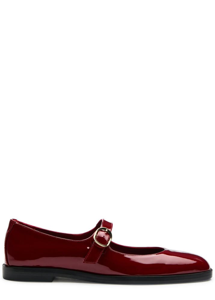 Stuart Weitzman Loralei Patent Leather Mary Jane Flats - Burgundy Cover