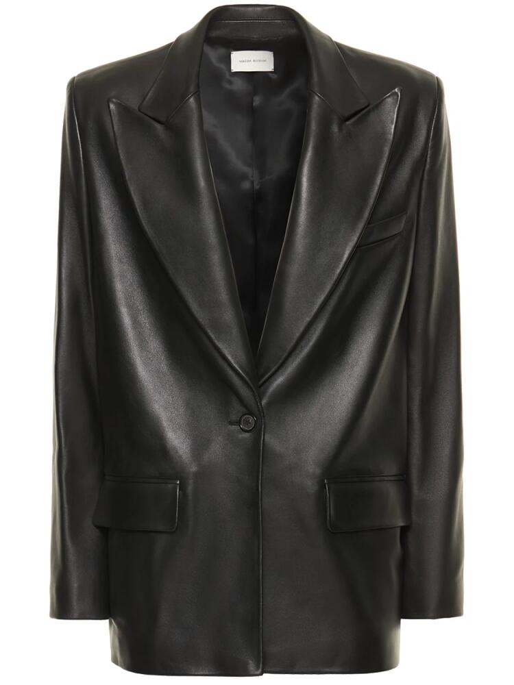 MAGDA BUTRYM Oversize Tailored Leather Blazer Cover