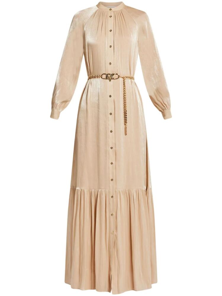 Michael Kors long-sleeve maxi shirtdress - Neutrals Cover