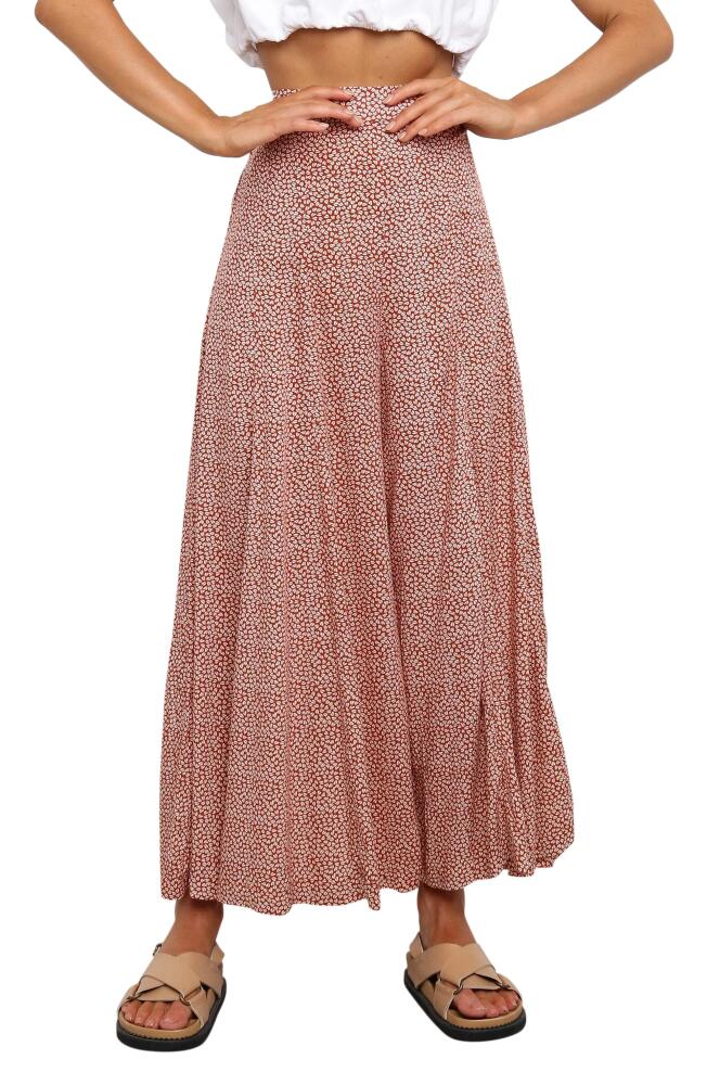 Petal & Pup Neveah Floral Print Wide Leg Pants in Rust Cover