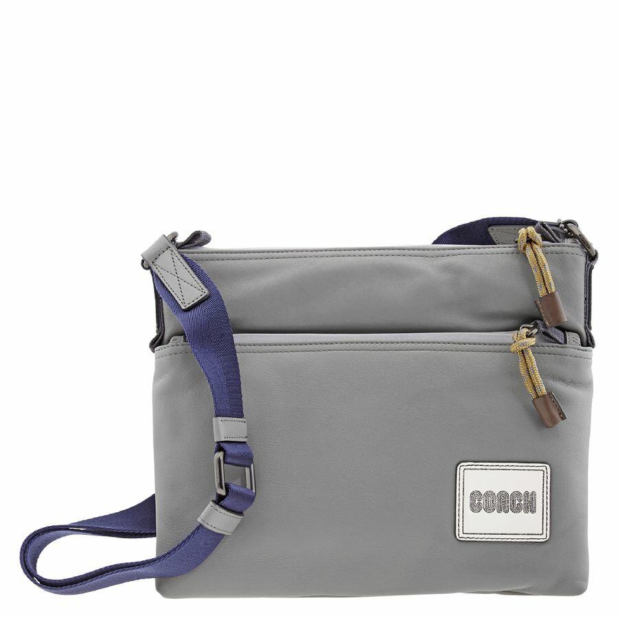 Coach Mens Pacer Crossbody Bag in Black Copper/Heather Grey Cover