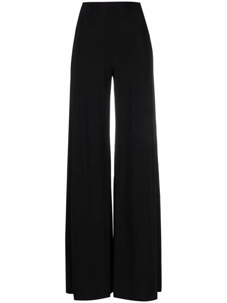 Norma Kamali high-waisted wide-leg trousers - Black Cover