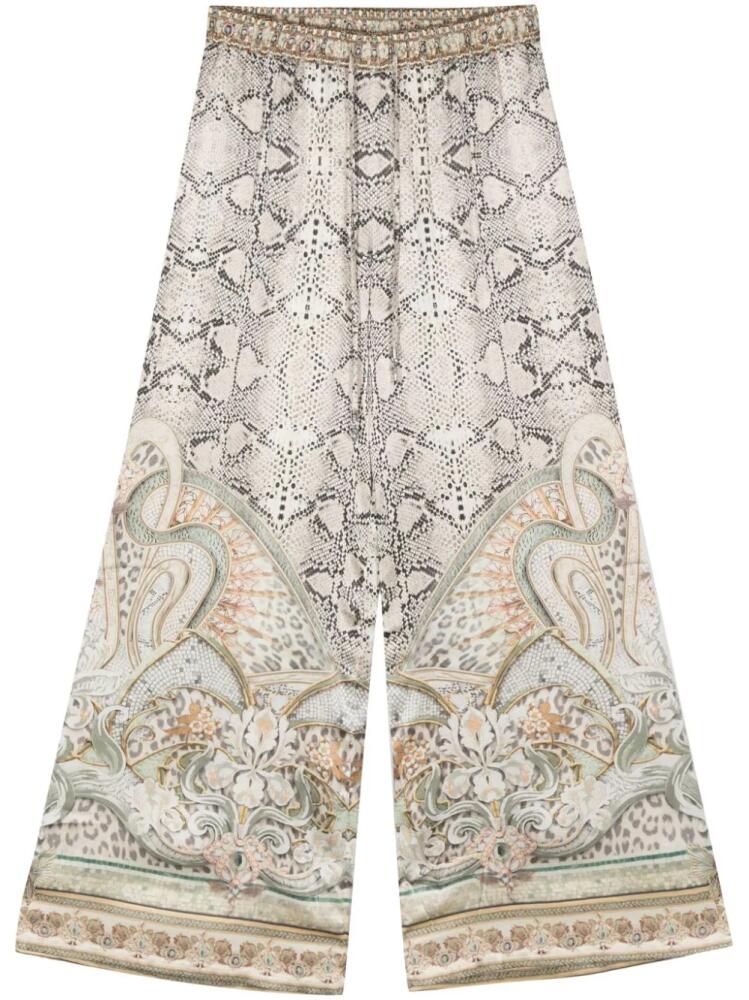 Camilla Tower Tales silk trousers - Neutrals Cover