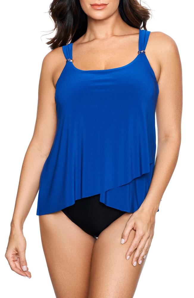 Miraclesuit Razzle Dazzle Underwire Tankini Top in Azul Blue Cover