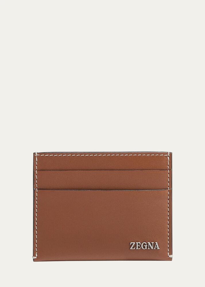 ZEGNA Men's Leather Card Case Cover