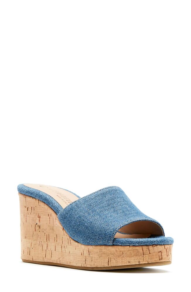 La Canadienne Forrest Platform Wedge Slide Sandal in Jeans Denim Cover