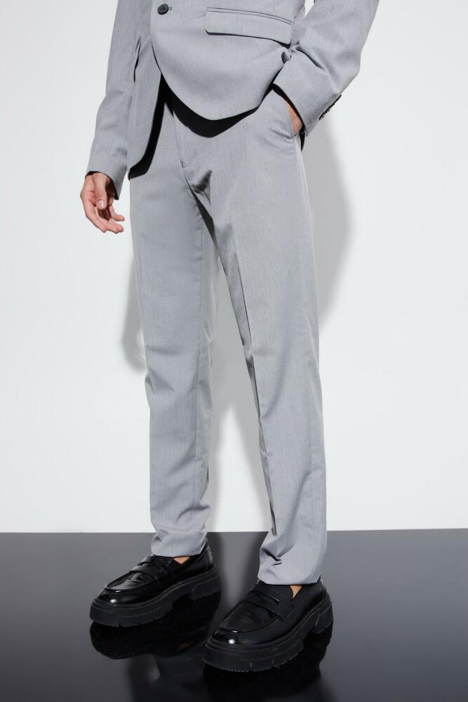 boohoo Mens Slim Suit Pants - Grey Cover