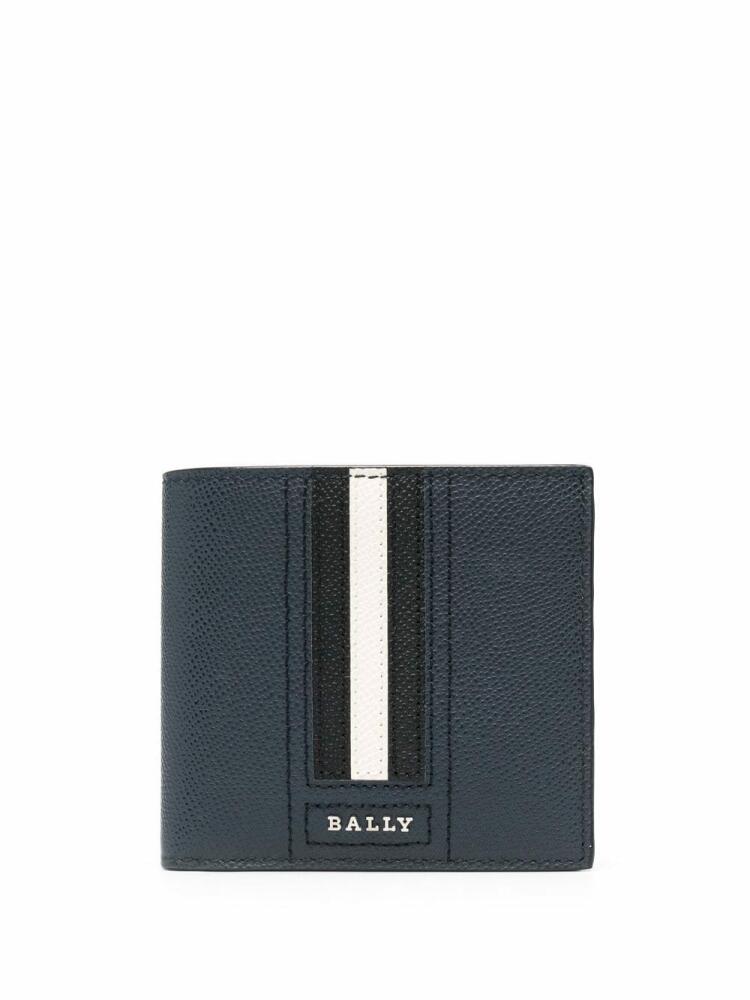 Bally bi-fold logo leather wallet - Blue Cover