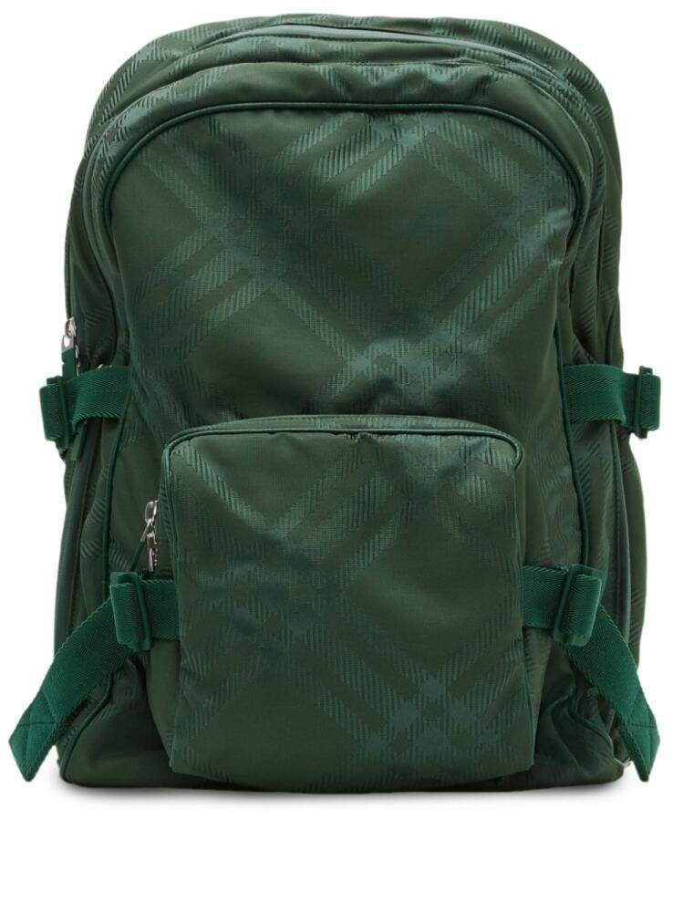 Burberry checked jacquard backpack - Green Cover