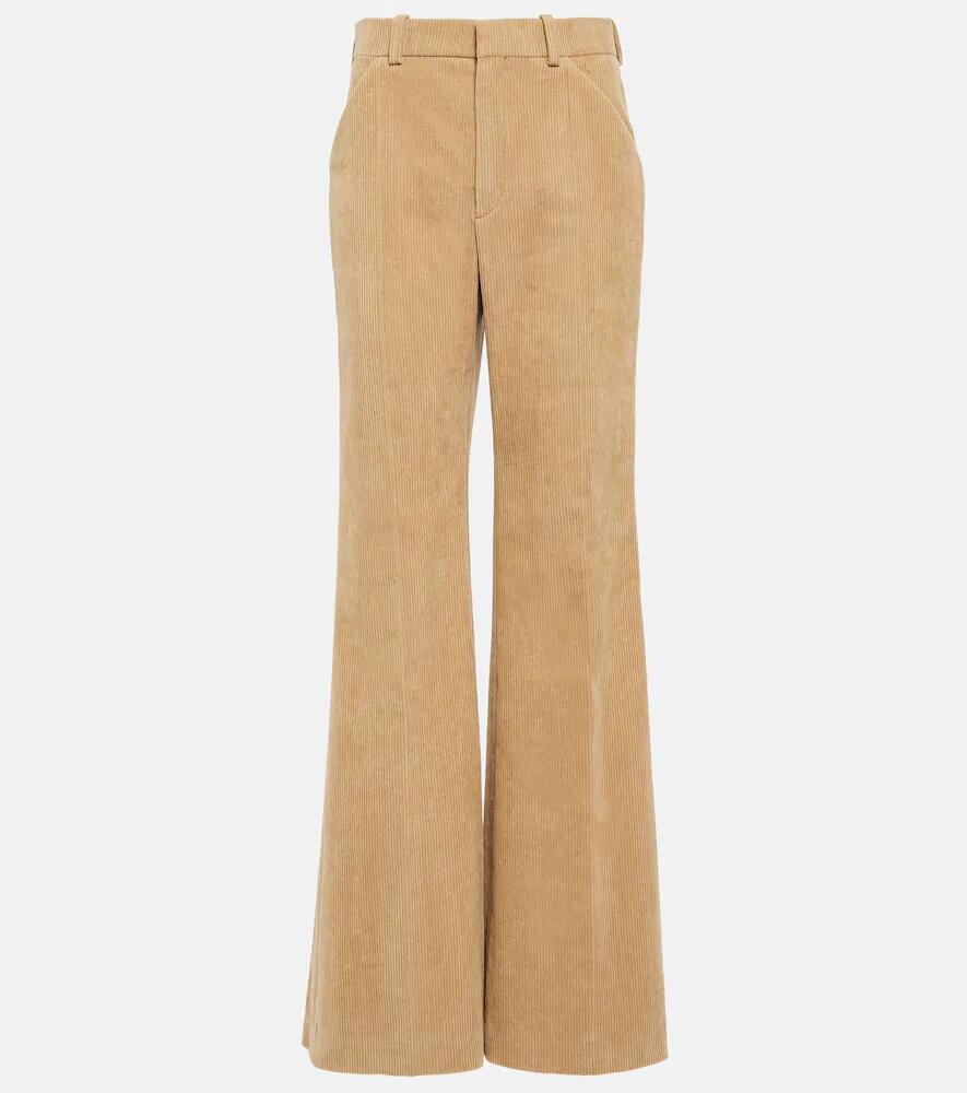 Chloé High-rise corduroy flared pants Cover