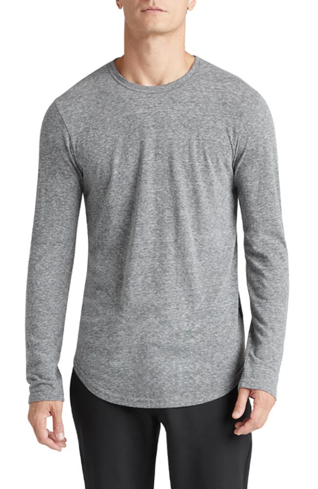 Goodlife Scallop Crewneck Long Sleeve T-Shirt in Heather Grey Cover