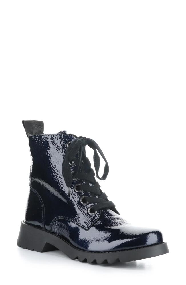 Fly London Ragi Combat Boot in 042 Navy Rock Cover