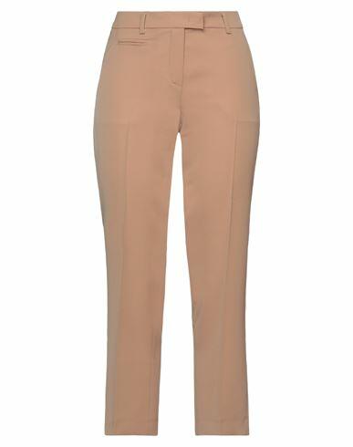 Seductive Woman Pants Camel Polyester Cover