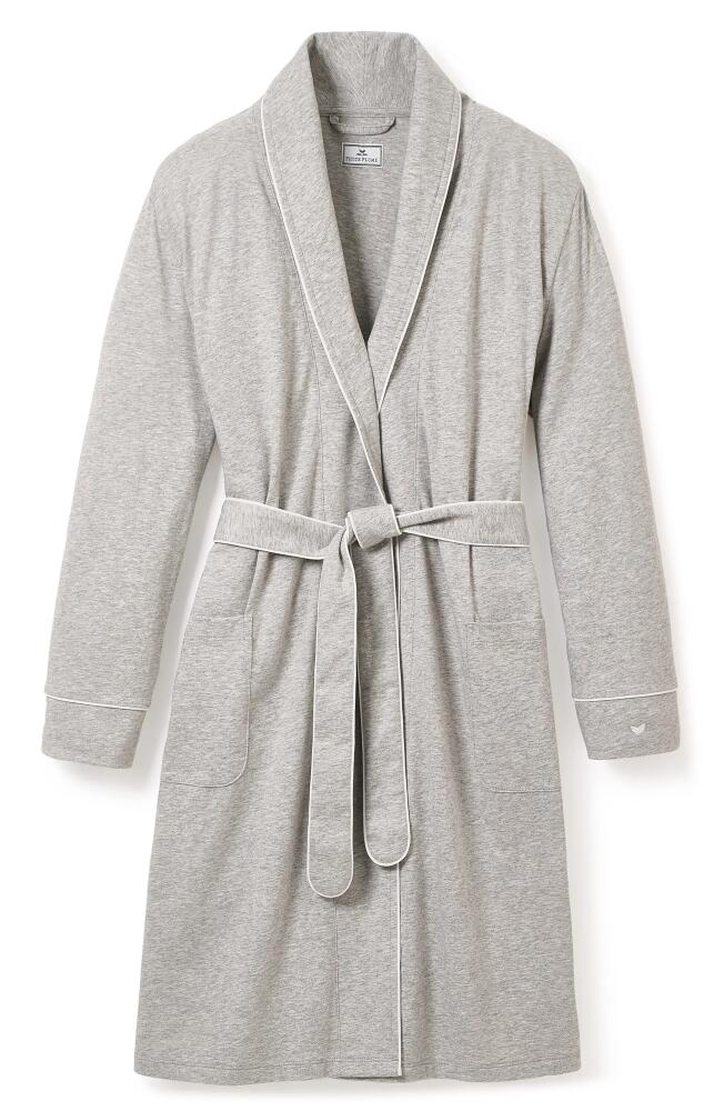 Petite Plume Luxe Pima Cotton Maternity Robe in Heather Grey Cover