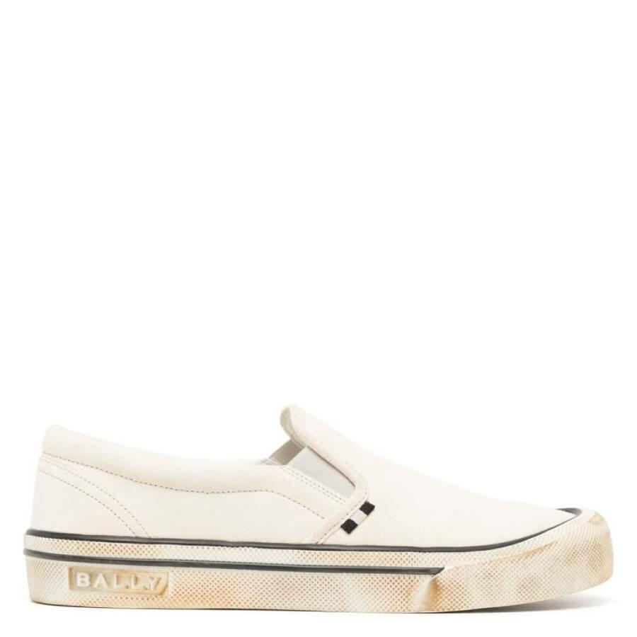 Bally Bone Leory Calf Suede Slip-On Sneakers Cover