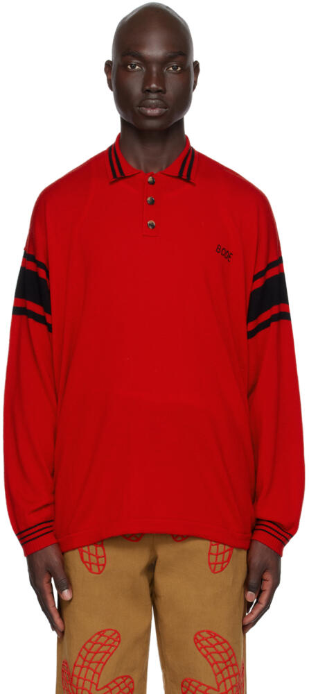 Bode Red Stripe Polo Cover