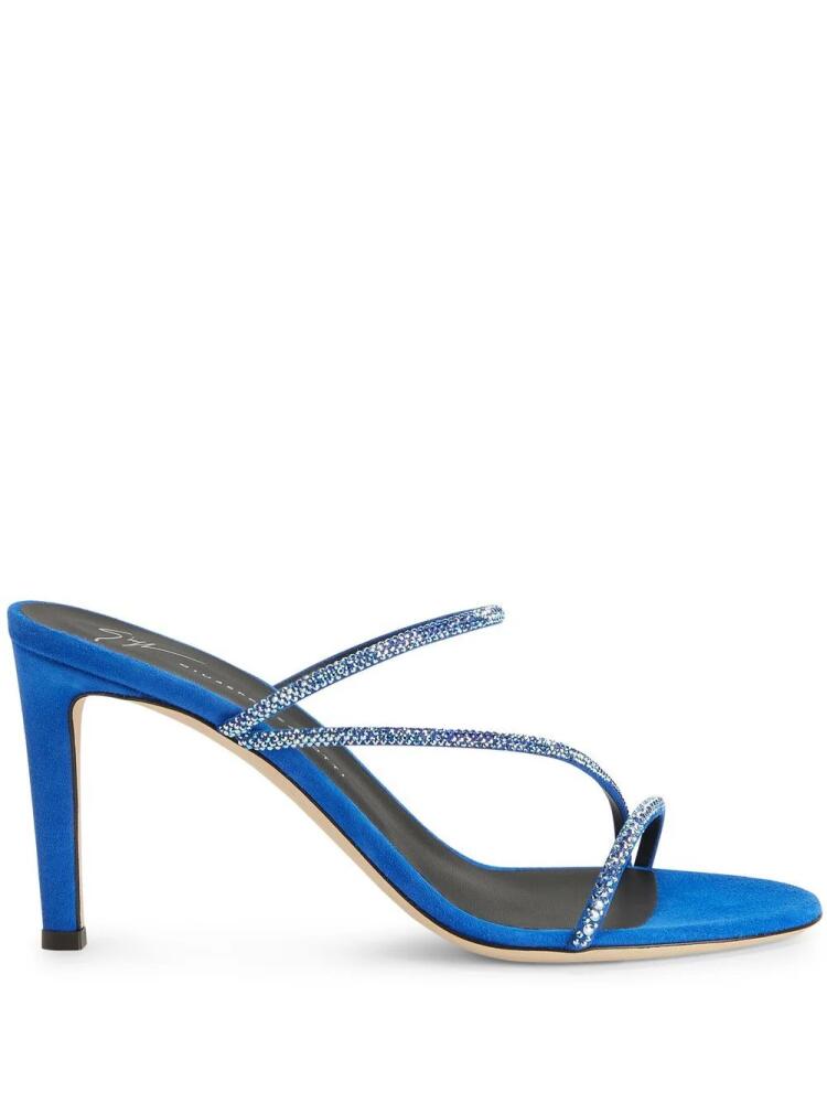 Giuseppe Zanotti Julianne suede strappy sandals - Blue Cover