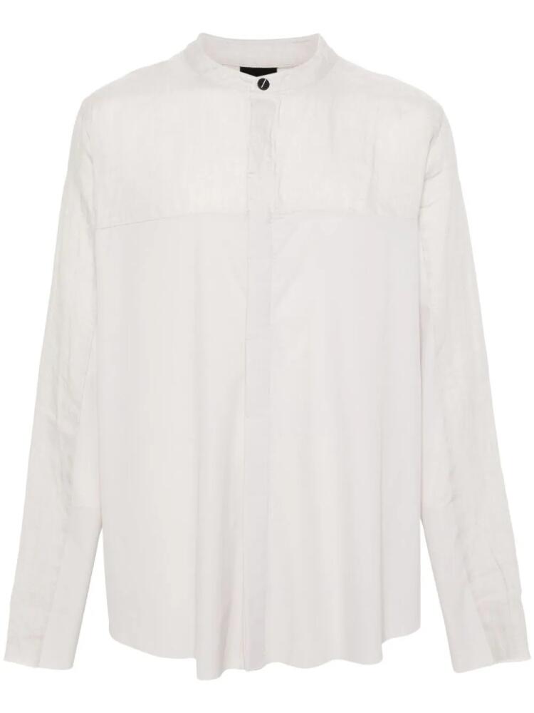 Thom Krom panelled linen shirt - Grey Cover