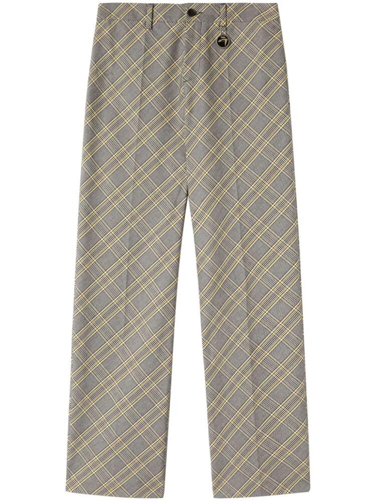 AMBUSH checked straight-leg trousers - Grey Cover