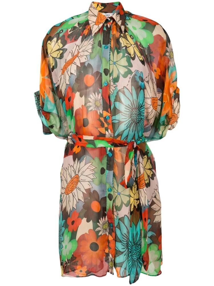 Amir Slama floral-print shirt dress - Multicolour Cover