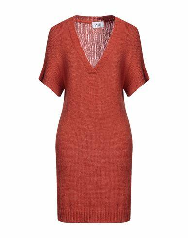 Niū Woman Sweater Rust Acrylic, Polyamide, Alpaca wool, Viscose, Polyester Cover