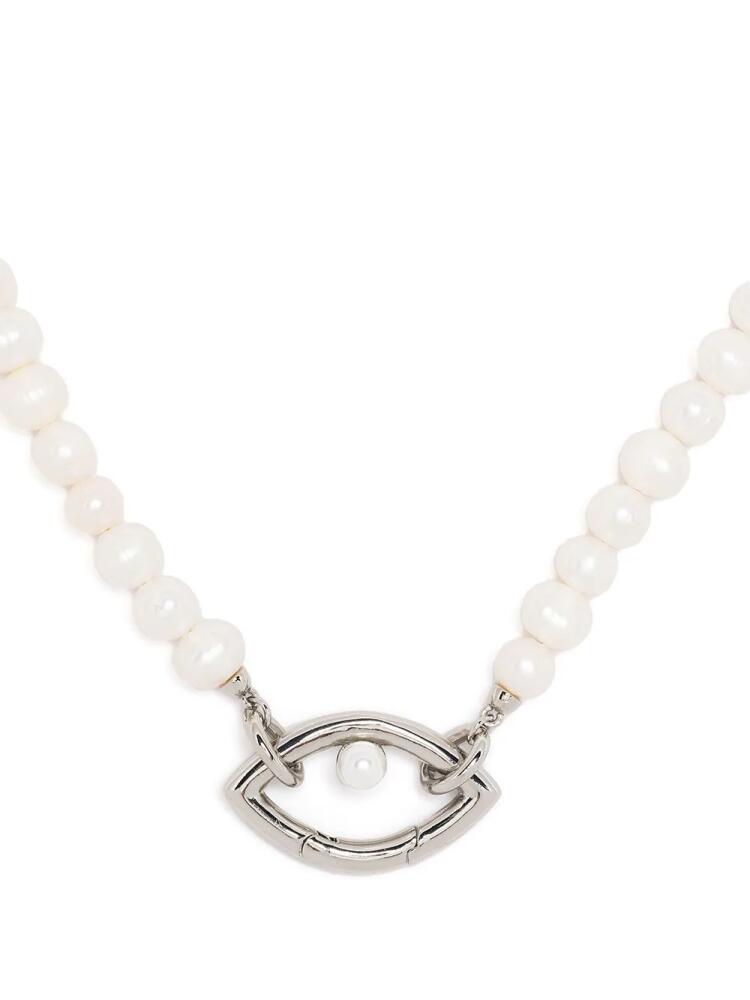 Capsule Eleven Eye pearl necklace - White Cover