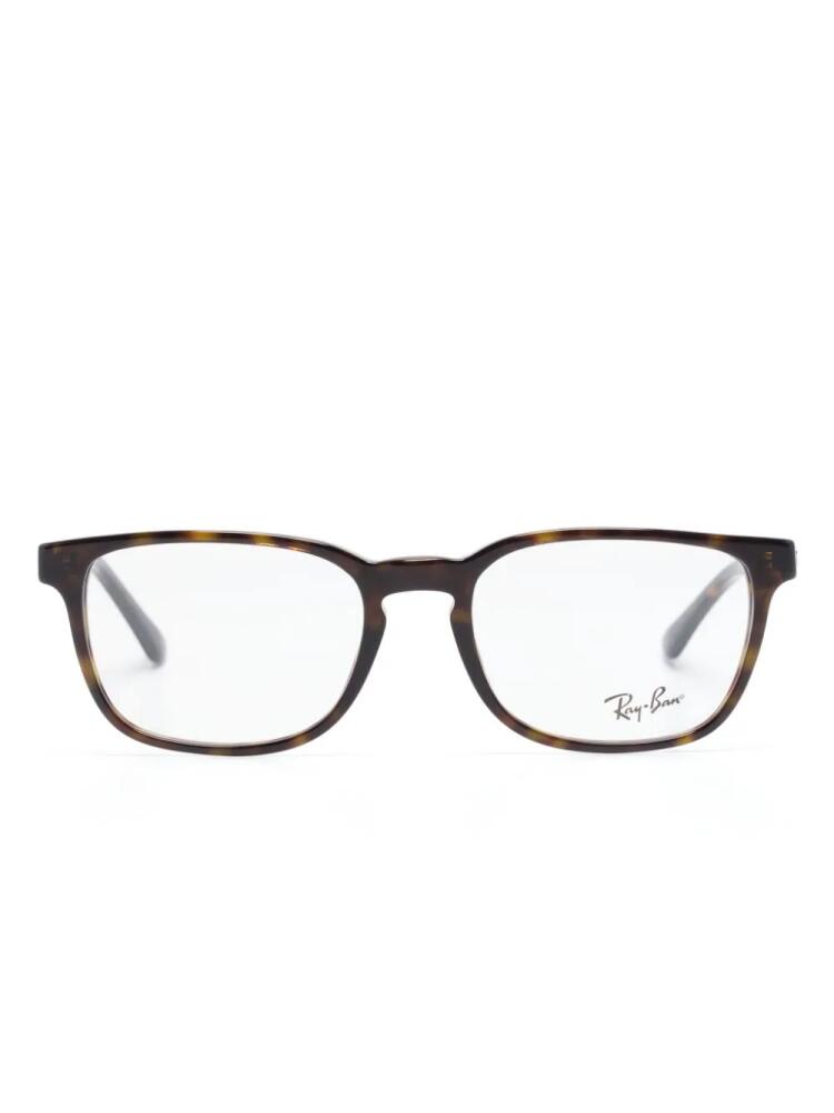 Ray-Ban rectangle-frame glasses - Brown Cover