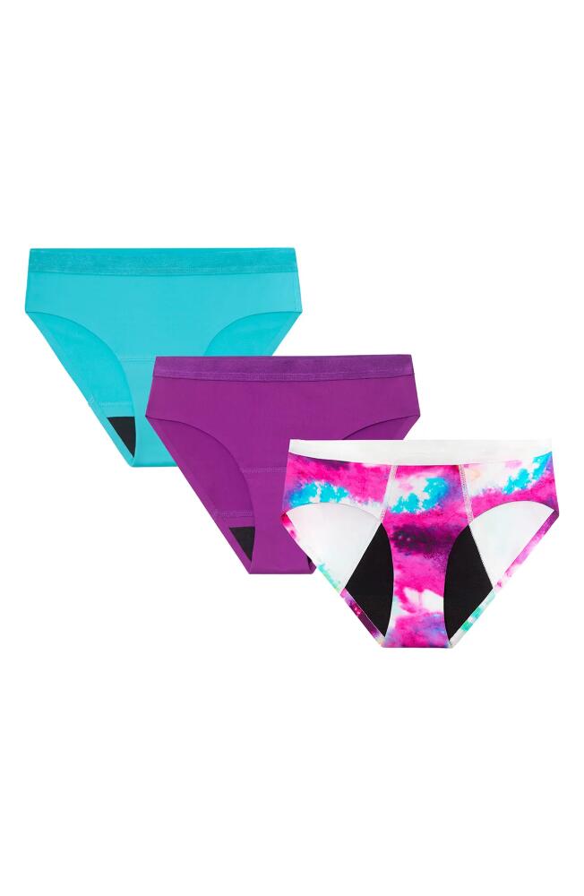 Proof® Assorted 3-Pack Teen Period & Leak Proof Underwear in Purple/Pink/Teal Assorted Cover