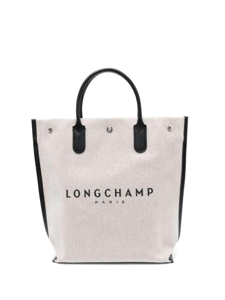 Longchamp medium Essential canvas tote bag - Neutrals Cover