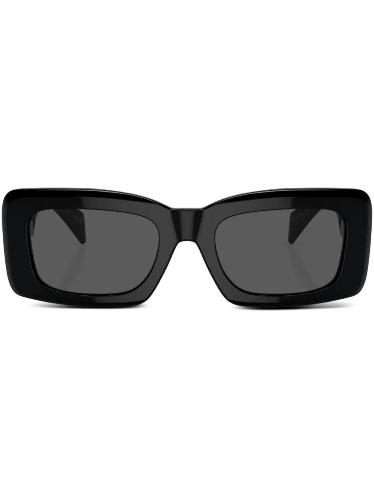 Versace Eyewear Greca-detail square-frame sunglasses - Black Cover