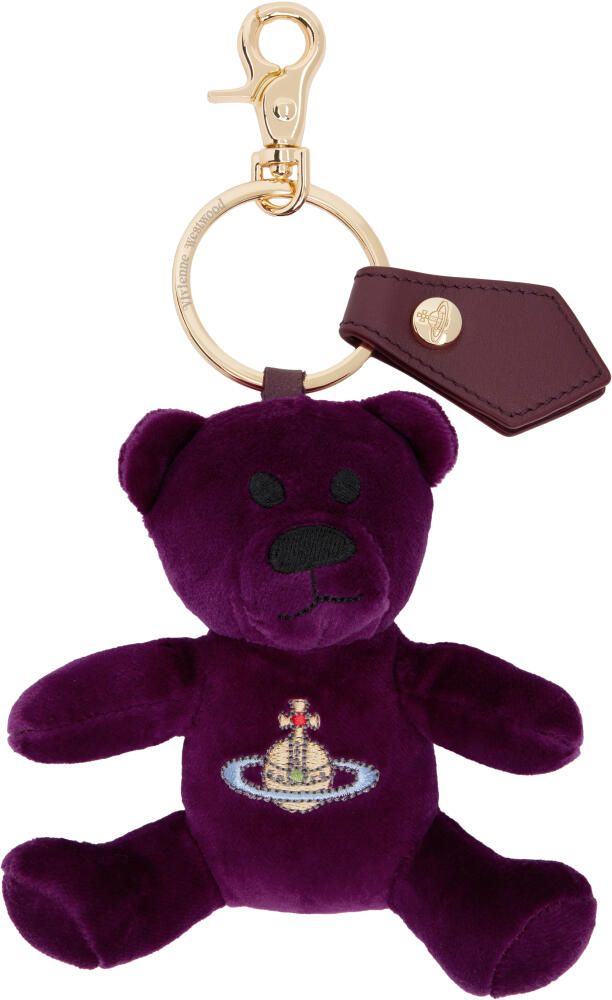 Vivienne Westwood Purple Teddy Bear Charm Keychain Cover