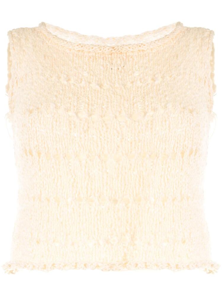 VOZ knitted crop top - Neutrals Cover