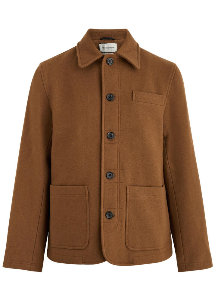 Oliver Spencer Lambeth Wool-blend Jacket - Dark Brown Cover