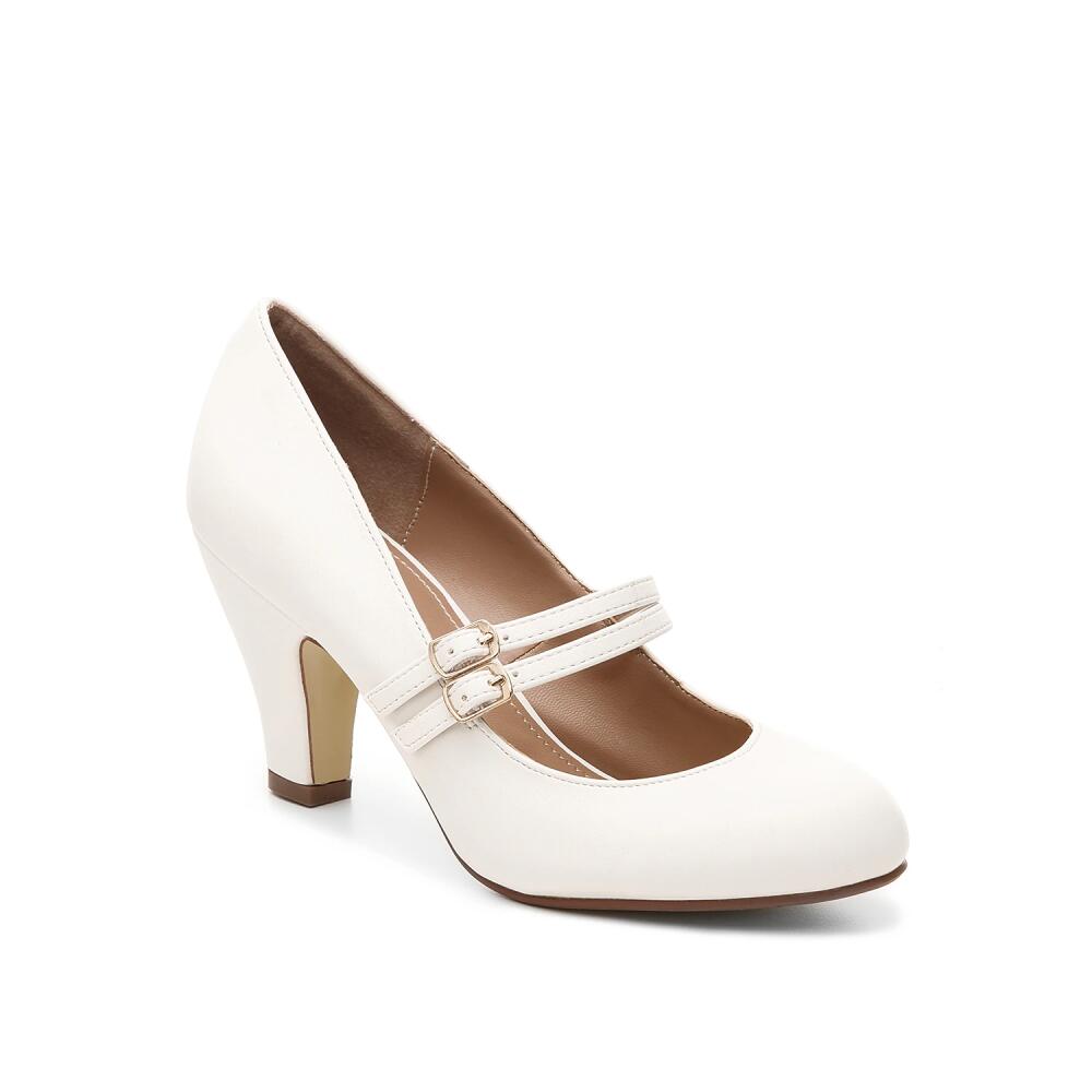 Journee Collection Windy Mary Jane Pump | Women's | White Cover