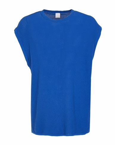 8 By Yoox Cotton Crew-neck Vest Man Sweater Blue Cotton, Recycled cotton Cover